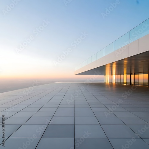 3d minimal architecture background design