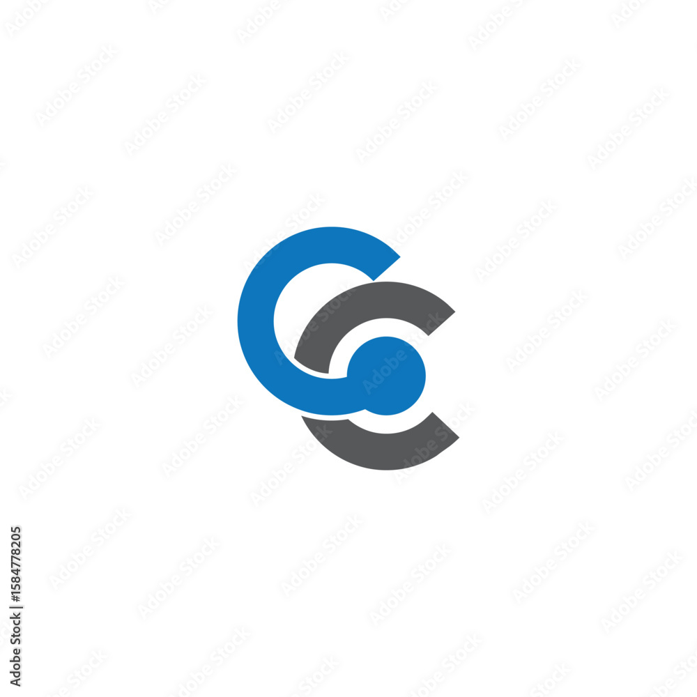 Fototapeta premium CC Letter Initial Logo Design, CC Monogram Logo, cc letter logo design