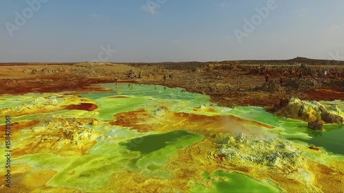 Unique geothermal landscape reveals vibrant colors and stunning formations in Ethiopia's Danakil Depression