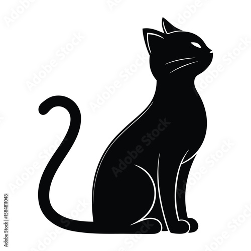 Sitting Cat Silhouette