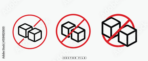 No Sugar Added Icon Sugar Free Symbol Healthy Diet Concept