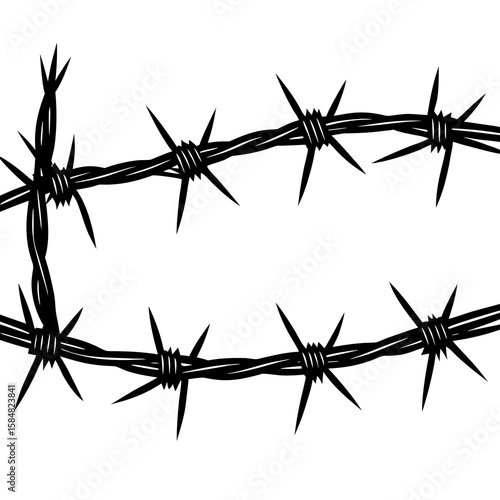 Barbed Wire  Vector Patriotic Tribute AI Graphic Design File 