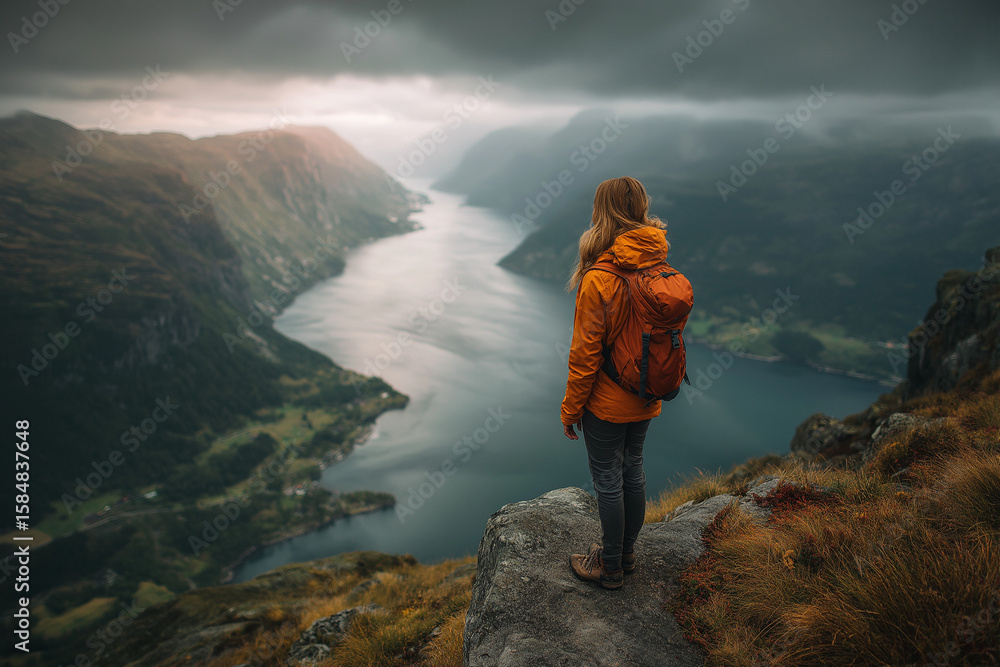 Obraz premium hiker in the mountains