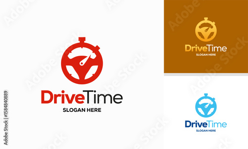 Drive Time logo designs concept vector, Speed Driver logo template symbol icon