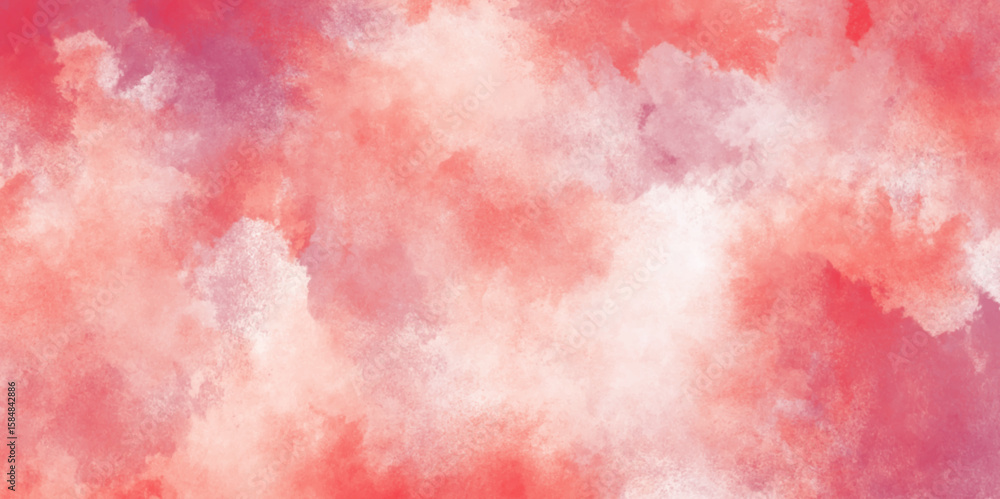 Fototapeta premium Beautiful watercolor art background. Pink and yellow shades aquarelle painted paper textured stain element for text design, Watercolor texture for cards, flyers, poster, banner background.