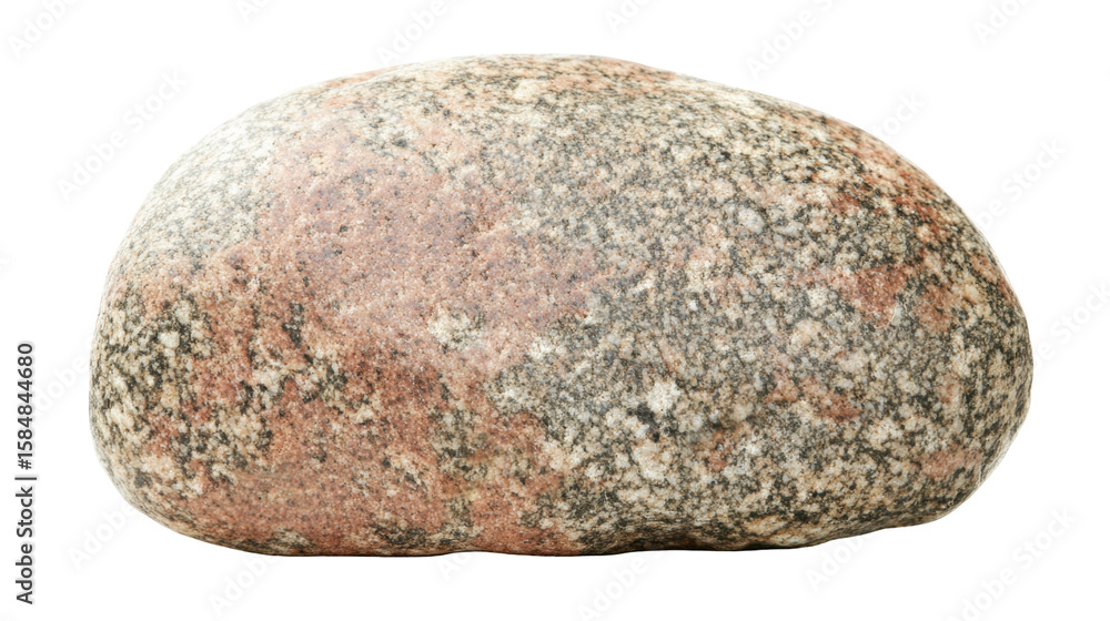 Obraz premium Smooth Multicolored Granite Rock with Textured Surface on Transparent Background
