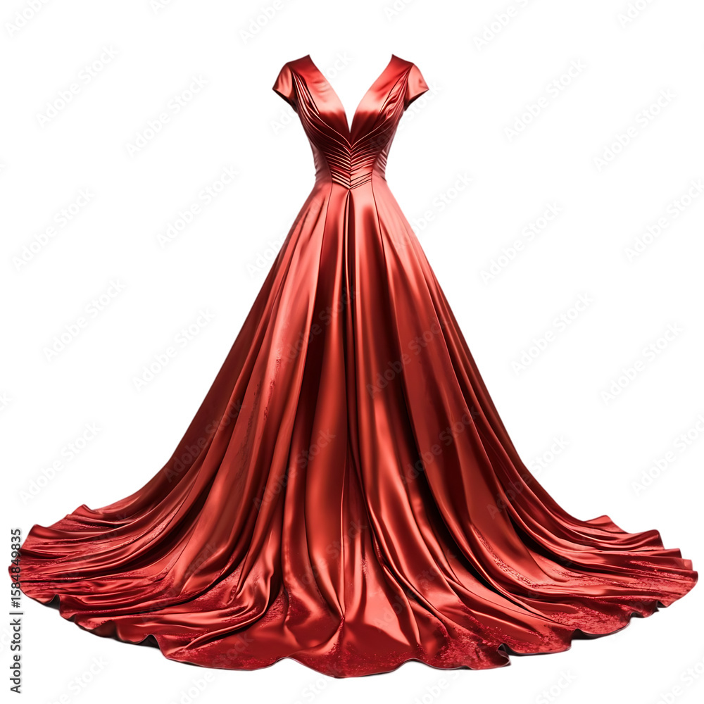 Stunning Red Satin Gown: Elegant Evening Dress Design Stunning Red Satin Gown: Elegant Evening Dress Design