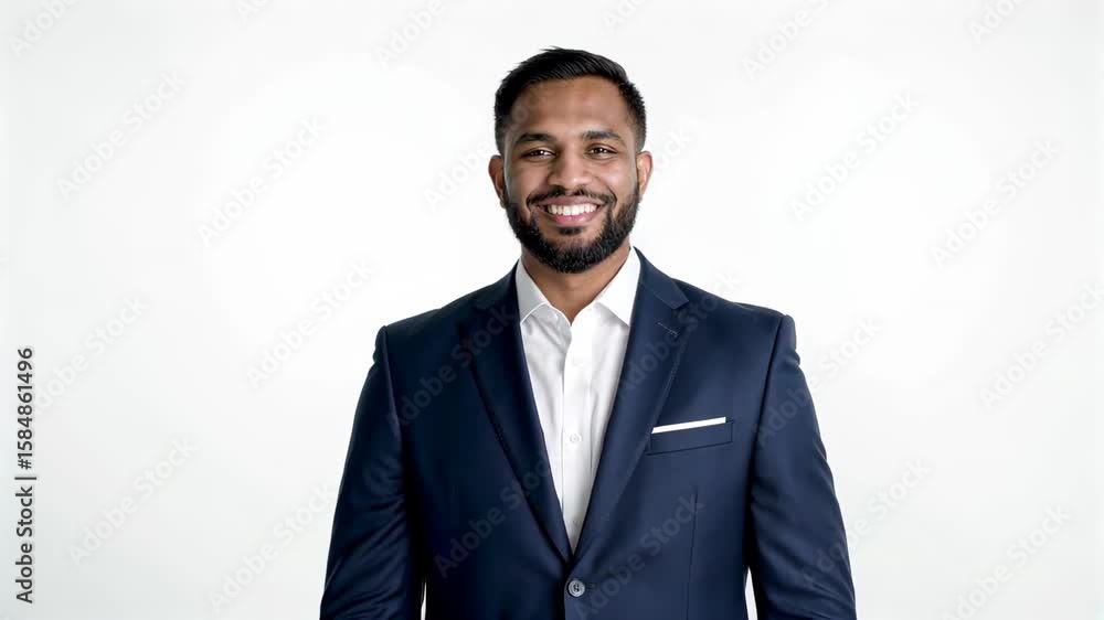 smiling man in a blue suit and white shirt smiling man in a blue suit and white shirt