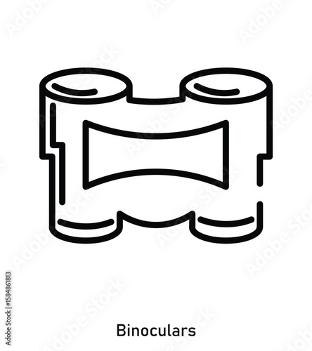 Binoculars Icon – Wildlife Watching and Camping Exploration Gear