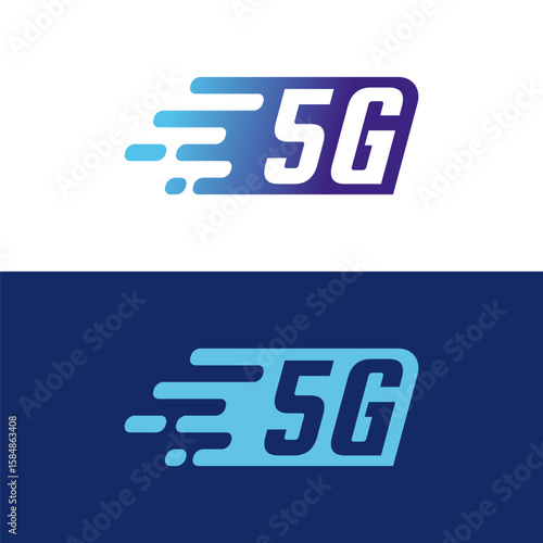 Fast Pixel 5G logo designs concept vector, 5th generation mobile network logotype. isolated vector 5G icon. high speed connection wireless systems sign