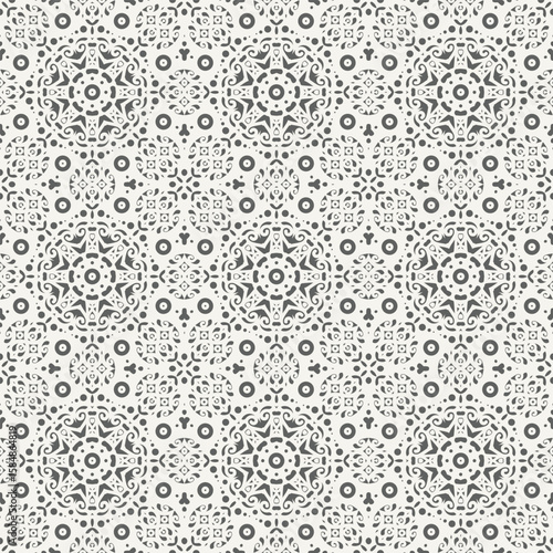 Flat mandala seamless pattern template