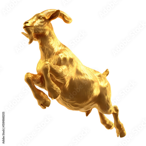 Leaping Golden Goat