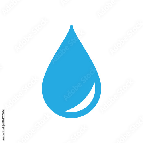 Water Drop Logo, Eco-Friendly And Minimalist