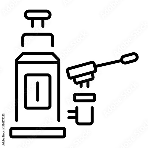 A linear style icon representing hydraulic jack