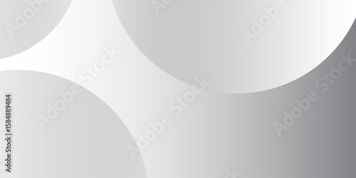 A minimalist abstract background featuring overlapping curves and circular shapes in various shades of gray, creating a smooth gradient and subtle depth eps 10