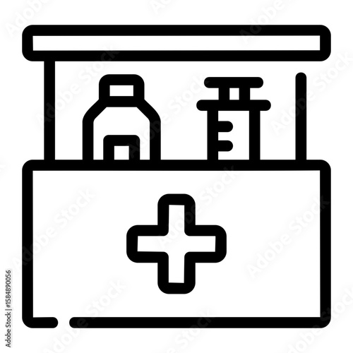health center Line Icon