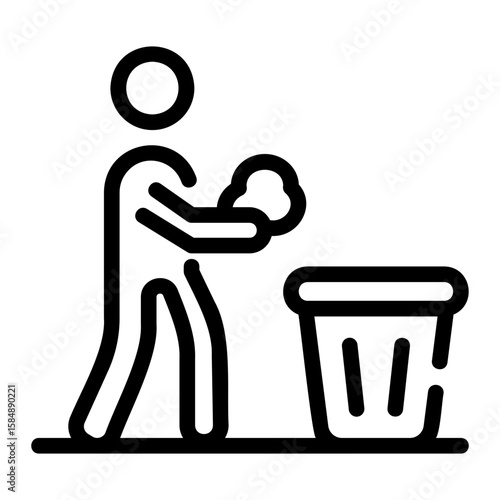 street cleaner Line Icon