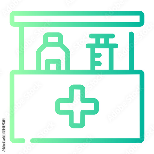 health center Line Gradient Icon