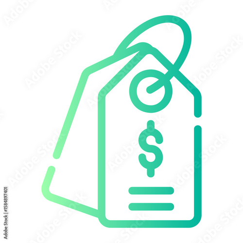 sale tag Line Gradient Icon
