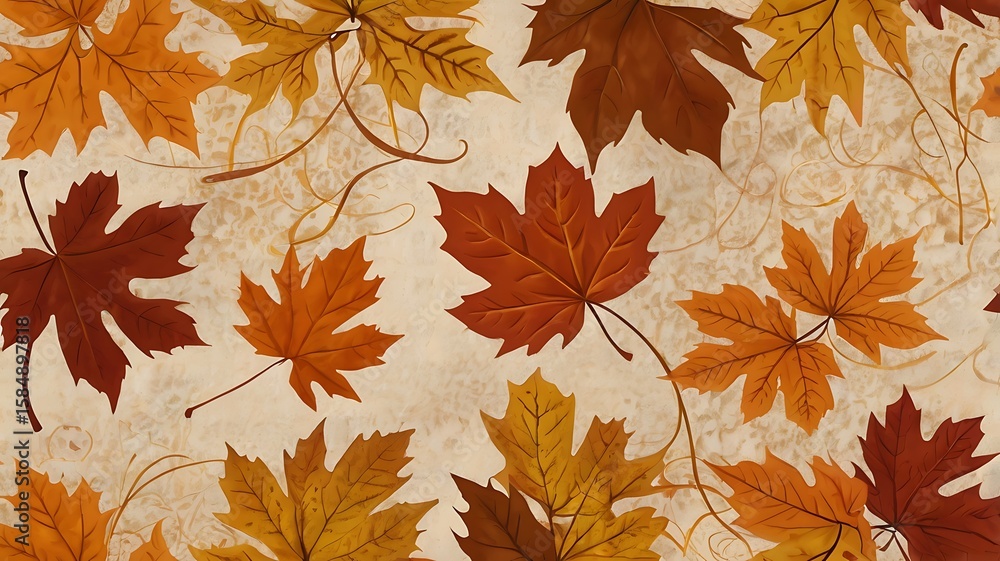seamless pattern with autumn leaves seamless pattern with autumn leaves