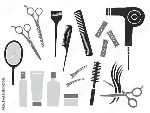 サロンイメージのイラストセット