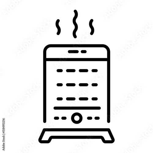 A line style icon showing air purifier