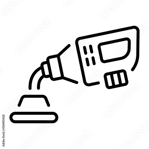 A linear style icon representing detergent  