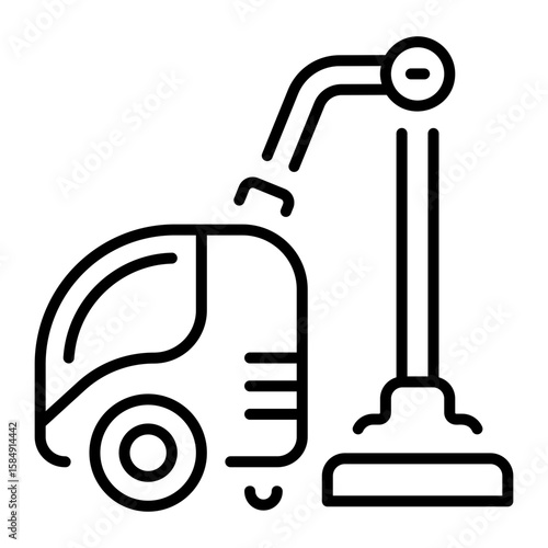 A line style icon showing vacuum cleaner  