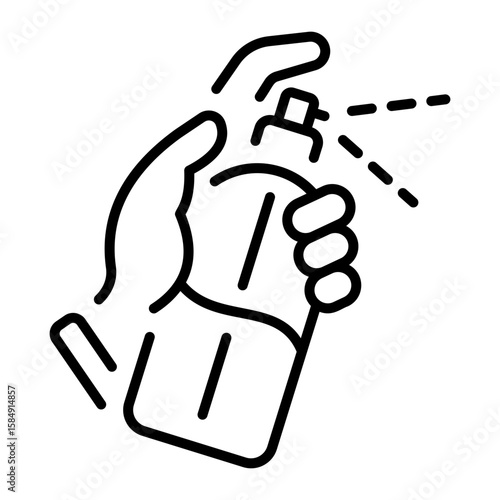 An outline style icon depicting air freshener 