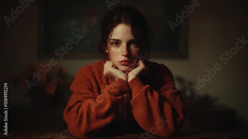 Child Kiteboarding at Sunset with Vibrant Sky and Dramatic Clouds over Mountain Horizon