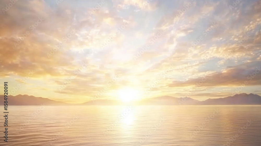 Golden Sunset Over Calm Water Golden Sunset Over Calm Water