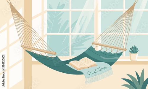 Serene Hammock Retreat: Indoor Relaxation and Quiet Time