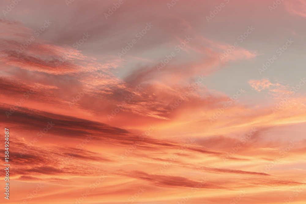 Fototapeta premium photorealistic ultraminimalist image of sky depicting sunset with vivid hues