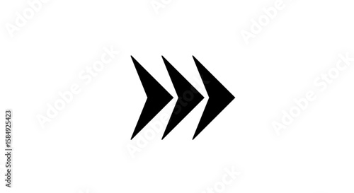 Creative black triangle arrow icon pointing sideways