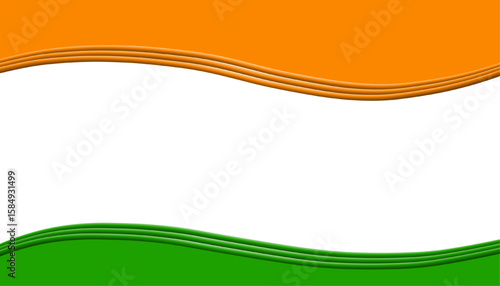 abstract indian tricolor wave background for independence day or republic day design