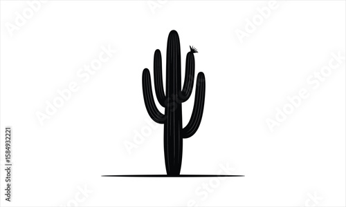 Desert cactus silhouette design