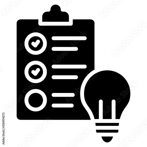 Test Idea Icon Element For Design