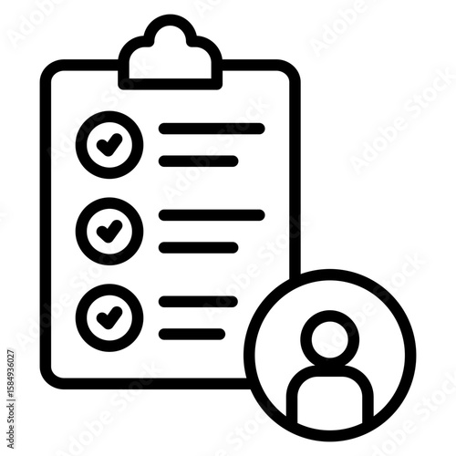 User Survey Icon Element For Design