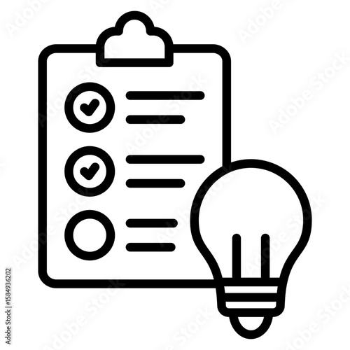 Test Idea Icon Element For Design
