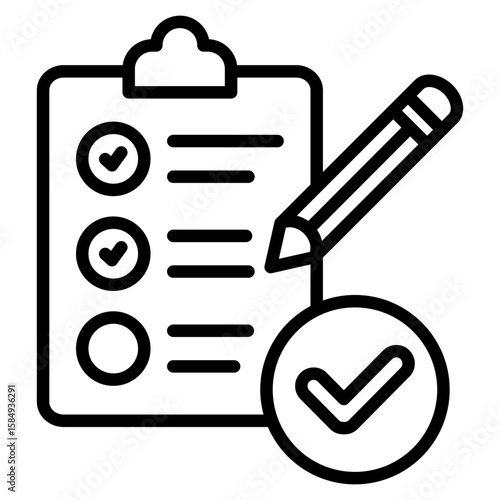 Learning Test Icon Element For Design