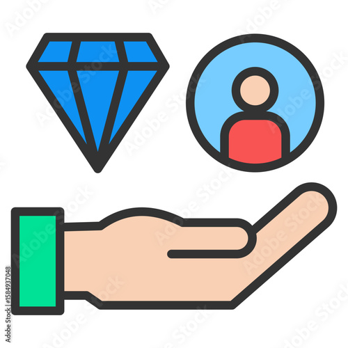 Customer Value Icon Element For Design