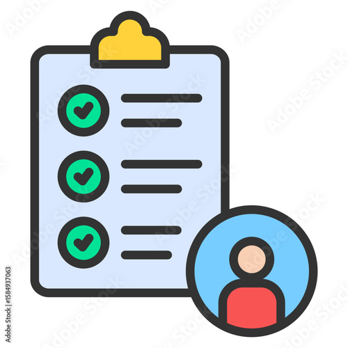 User Survey Icon Element For Design