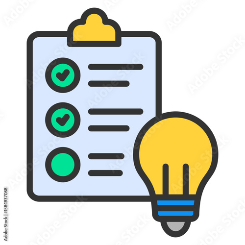 Test Idea Icon Element For Design