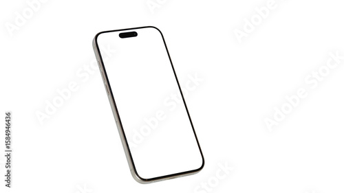 Smart phone frame less blank screen PNG High quality Image , Mobile phones white screen can be used for commercial advertising, Isolated on white background.