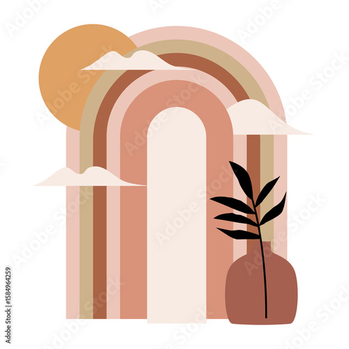 Boho View – Abstract Earthy Composition