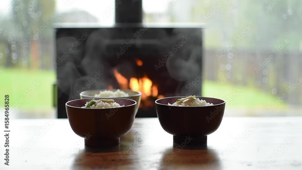 burning candle in the fireplace burning candle in the fireplace