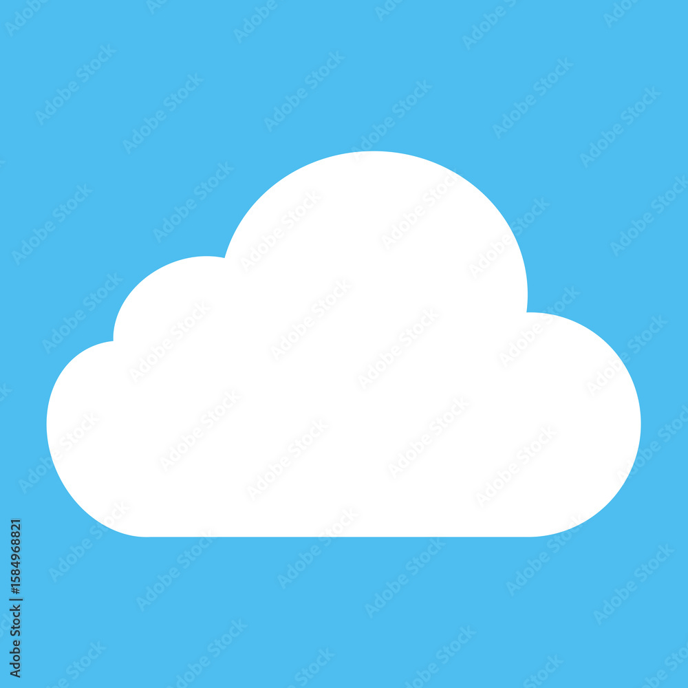 Cloud. Abstract white cloudy isolated on blue background. Vector illustration Cloud. Abstract white cloudy isolated on blue background. Vector illustration