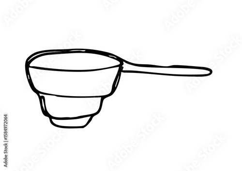 コーヒーメジャースプーンの手描きイラスト