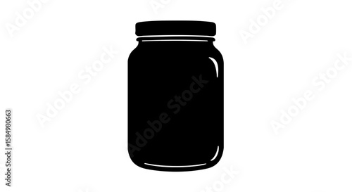 A glass jar container.