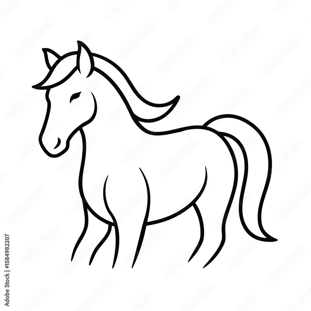 Obraz premium horse vector illustration